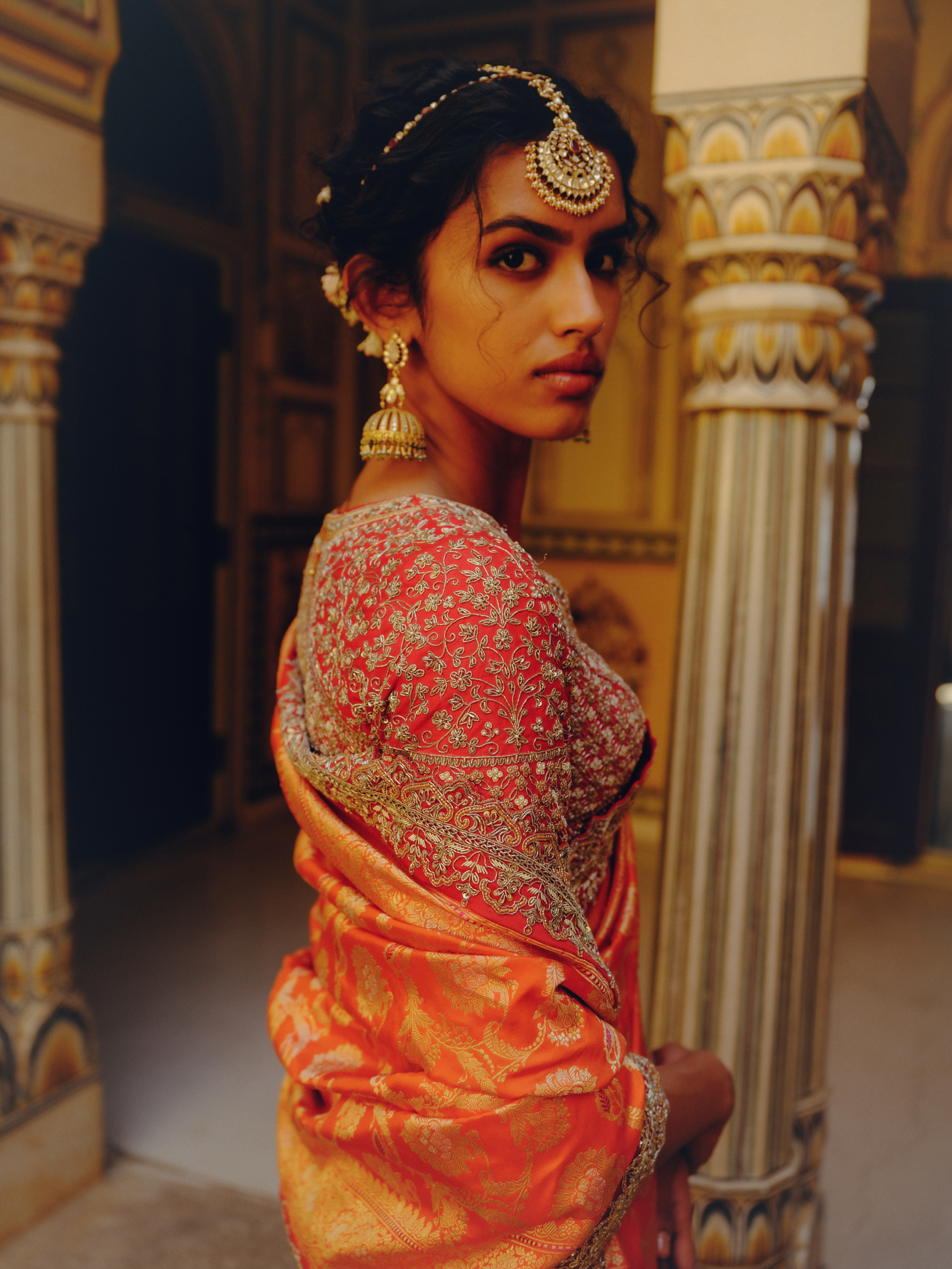 RAMBHA HANDWOVEN BENARASI SAREE SET