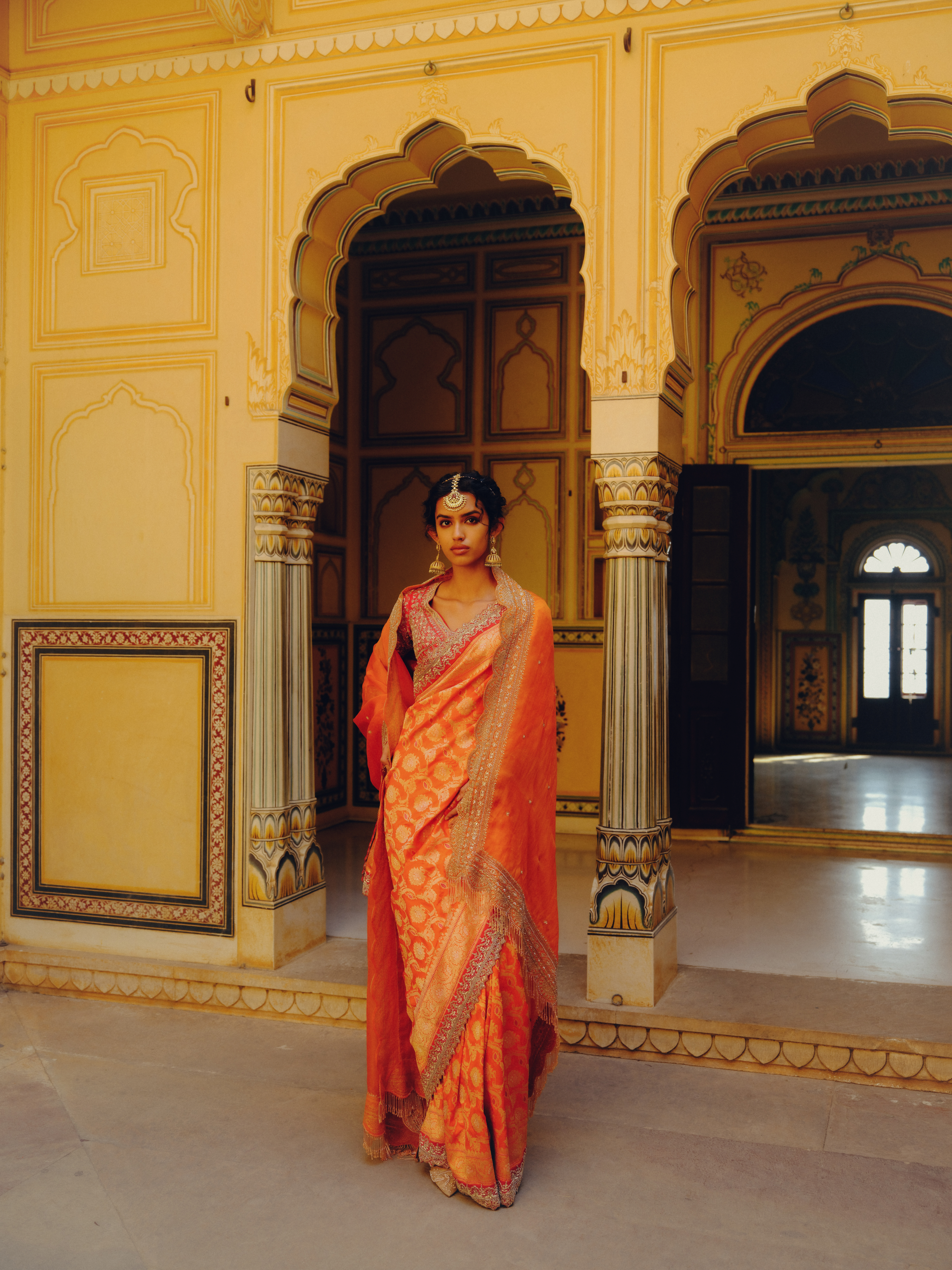 RAMBHA HANDWOVEN BENARASI SAREE SET