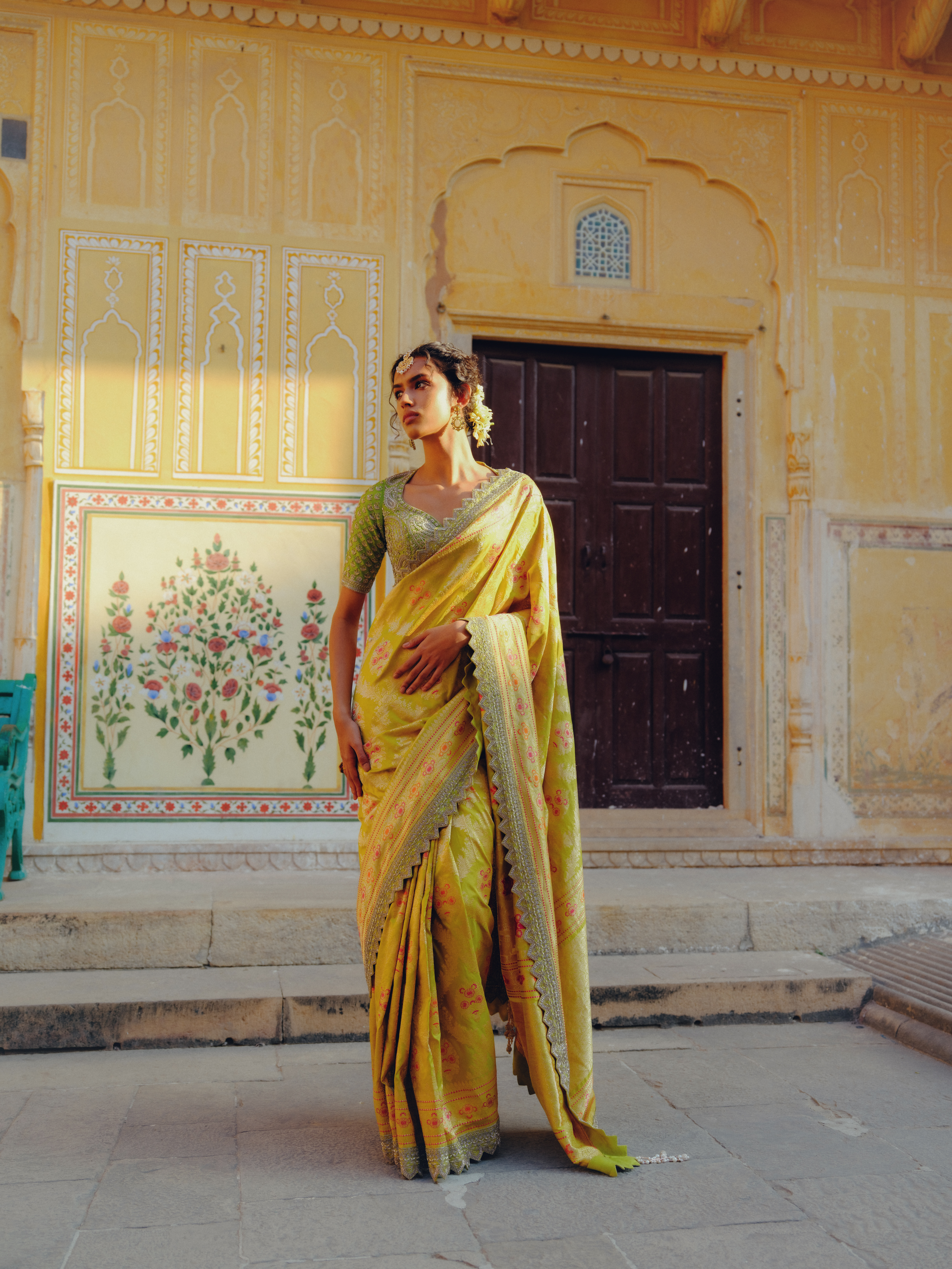 AROHI HANDWOVEN BANARASI SAREE SET